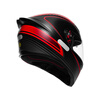 AGV K1S helmet K1 motorcycle motorcycle full-face helmet all-season universal full-coverage running helmet for men and women wide-angle ventilated breathable 3C K1S-WARMUP MATT BLACK RED XL (suitable for 59-61 head circumference)
