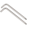 Fengji extended ball head inner hexagonal wrench S2 hexagonal key L-shaped single inner hexagonal screwdriver hexagonal edge set universal nickel-plated 5.0mm (length)-2 pieces