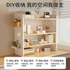 Lin Zhiyu Desktop Bookshelf Office Station Storage Rack Hole Board Desktop Storage Rack Student Dormitory Simple Multi-layer Bookcase Double Layer Log Color + White Shelf 60*20*36CM