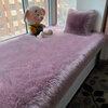 Nordic plush thickened bay window mat window sill mat non-slip balcony cushion bedroom sofa cushion imitation wool can be customized white 60X170 cm * rectangular