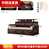 2025 New Purple Gold Sandalwood Solid Wood Arhat Bed Arhat Couch Home Living Room Study Retractable Sofa Bed Sliding Storage Arhat Bed