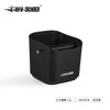 MHW-3BOMBER bomber coffee handle small dregs bucket, diagonal design coffee machine handle dregs bucket, desktop powder bucket, anti-powder splash, small square dregs bucket - dazzling black