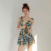 Yu Zhaolin swimsuit female one-piece hot spring conservative Internet celebrity style slightly fat girl covering flesh seaside beach vacation swimsuit