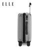 ELLE 22-inch graphite gray suitcase zippered universal wheel suitcase fashionable trolley case