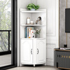 Mexueer corner triangular cabinet multifunctional semicircle corner wine cabinet corner storage rack corner bookcase warm white/40*120 high