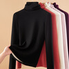 Pile collar bottoming shirt for women 2026 high collar German velvet thickened inner style warm and stylish top oatmeal color L (recommended 105-115 catties