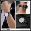Istrap genuine leather strap for men and women crocodile pattern cowhide suitable for Tissot, Longines, Mido, Citizen, Casio dw, Seiko Seagull, Fiyada, Armani watch with Leloc bracelet, black same color thread丨gold pin buckle and dial interface width 16mm