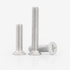 Bingneng M1.7-M6 6063 aluminum alloy cross flat head machine screw KM aluminum material aluminum countersunk head screw bolt M1.7*6 100 pieces