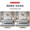 Jingji 2025 new mortise and tenon all solid wood bed light luxury modern simple white master bedroom double bed high box storage wedding bed silent bed (two colors optional, please note when ordering) 1.5m*2m frame style