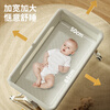 ANGI BABY crib multi-functional bed folding crib removable 0-3 years old baby care table newborn splicing large bed khaki nursing table + mosquito net + storage basket
