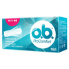 O.b.ob Built-in tampons with low volume, finger-in sanitary napkins, menstrual pads for swimming, day and night, Germany, 16 pcs, 1 box + finger cots