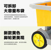 Multifunctional cleaning cart trolley hotel cleaning cart hotel linen cart bag property room service cart gray cleaning cart (thickened version) with cover