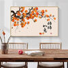 Kecss persimmon persimmon Ruyi cross stitch 2025 new line embroidery living room vertical version entrance restaurant persimmon self-embroidery hand-made full embroidery silk thread 60*45 cm medium grid 3-strand thread embroidery