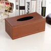 Paper drawer leather PU tissue box Creative tissue box European napkin storage box customized LOGO