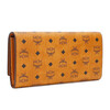Quasi-new product MCM artificial leather long wallet wallet unisex cognac color gift