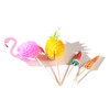 Bar Soul Creative Cocktail Decorative Sticks Small Paper Umbrella Umbrella Shape Painted Bamboo Sticks Bar Gadgets Western Food Pastries Pineapple Shape 50 Count