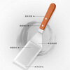 GAJABO wooden handle cooking shovel, raw frying pancake shovel, steak frying shovel, Teppanyaki shovel, griddle shovel, hand-grabbed cake shovel 6. Wooden handle diagonal shovel