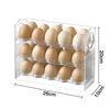 Tuojin Egg Storage Box Refrigerator Side Door Food Grade Storage Rack Kitchen Special Preservation Box Organizing Magic Flip Striped Style - Light Luxury Green Can Flip/Hold 30 Chickens