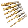 Jinchao Drilling and Tapping Integrated Tap Electric Drilling and Tapping Drill Bit Composite Drilling and Tapping Thread Tapping Set 4341 Titanium Plated 6-piece Set