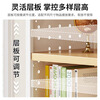 Lin Zhiyu Desktop Bookshelf Office Station Storage Rack Hole Board Desktop Storage Rack Student Dormitory Simple Multi-layer Bookcase Double Layer Log Color + White Shelf 60*20*36CM