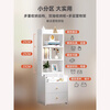 Liku bedside table modern minimalist home bedroom bedside cabinet plus height bookshelf storage cabinet storage cabinet bedside storage rack recommended 5 layers丨warm white 40*40*160