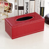 Paper drawer leather PU tissue box Creative tissue box European napkin storage box customized LOGO