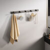 Submarine light luxury minimalist bathroom aluminum alloy towel rack no punching bathroom storage rack toilet towel rack bathroom pendant gun gray no punching-storage rack-A Space Aluminum