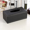 Paper drawer leather PU tissue box Creative tissue box European napkin storage box customized LOGO