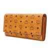 Quasi-new product MCM artificial leather long wallet wallet unisex cognac color gift