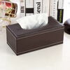 Paper drawer leather PU tissue box Creative tissue box European napkin storage box customized LOGO