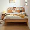 Lin's home bed children's bed girl boy bed log style bedroom small apartment single bed 1.2 meters bed KN4A