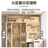 Zizong wardrobe and dressing table integrated corner simple modern home bedroom small apartment cabinet with computer desk integrated three-door cabinet + right corner computer table + top cabinet