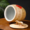 Thick ancient and thin modern Jingdezhen installed rice bucket rice cylinder ceramic cylinder with cover household 20 catties 30 catties 50 catties large water tank moisture-proof oil cylinder 10 catties