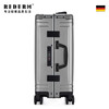 REDURM suitcase trolley case, aluminum magnesium alloy large capacity case, high-end suitcase, men's boarding case, password box, universal wheels, steel gun color - luxury aviation-grade aluminum alloy hard case, 20 inches, boardable/suitable for short-term travel