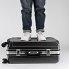 Luke suitcase boarding case thickened aluminum frame high-looking women's suitcase large capacity men's trolley case password suitcase titanium gray thickened aluminum frame can sit + charging port 20 inches standard free checked boarding case