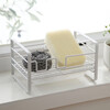 Kitchen sponge drain rack steel wool soap dishcloth sink dishwashing liquid storage rack white*1