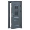 Qinkai door middle door anti-theft door outdoor ventilation door entry door breathable anti-theft door outer left red installation not included 1970*860 free expansion screws when placing an order