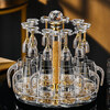 VETROAMANO high-end light luxury small spirits shot glass household gold foil white wine glass crystal glass wine dispenser Moutai cup transparent style 10 pots 10 cups + crystal cup holder