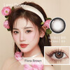 LENS DIARY Korean silicone hydrogel highly oxygen permeable imported contact lens large diameter brown natural half-year disposable color contact lens 1 piece truffle cocoa linen brown 0 degree