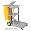 Multifunctional cleaning cart trolley hotel cleaning cart hotel linen cart bag property room service cart gray cleaning cart (thickened version) with cover