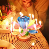 Gongxun Lotus Birthday Candle Cake with Children's Lotus Household Blooming Rotating Music Singing Creative
