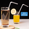 Youao straws, disposable individually packaged 200 pieces, transparent bendable juice drink straws, straws for pregnant women and children