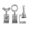 Jinggong (JINGGONG) 304 stainless steel tiger clip buckle C-type U-shaped clamp steel pipe square clamp hand-tightening ring opening clamp opening 45 mm (304 external hexagon)