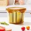 Corning tableware heat-resistant glass crisper 900ml deepened amber soup bowl with lid 2 pieces microwave lunch box lunch box