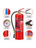 4kg portable dry powder fire extinguisher for shops, home store, vehicle, 12358kg fire equipment for workers, 2 5KG fire extinguishers + 1 201 stainless steel box