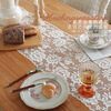 Xiuxiu lace sideboard cover for home long table runner tablecloth American pastoral long table decoration shoe cabinet dustproof cover Camellia bloom-pointed hanging spike 160cm