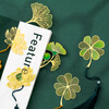 Small carver brass pendant leaf vein metal bookmark stationery custom Chinese antique Forbidden City cultural and creative Teachers' Day gift for teachers and classmates birthday graduation graduation school yellow four-leaf clover souvenir