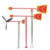 Standard luminous reflective weathervane metal outdoor stainless steel weathervane windsock roof safety inspection factory 0.8 meters + bracket (red)
