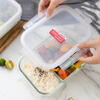 LOCK&LOCK glass crisper two-piece set separated lunch box sealed lunch box lunch box 750+1020ml+pack
