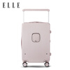 ELLE front opening suitcase wide trolley large capacity travel zipper case fashionable password box boarding case 20 inches pink